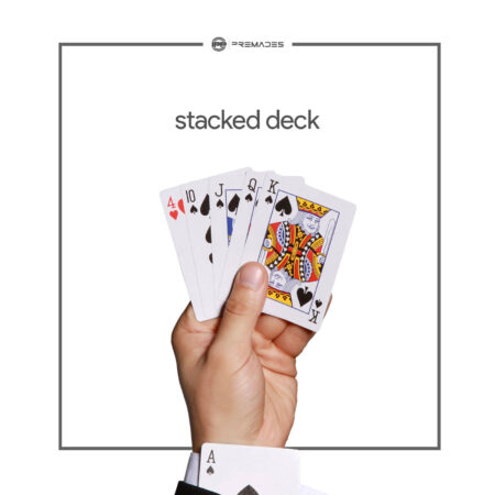 Stacked Deck cheer mix with customizable voiceovers and sound effects for competitions and routines centered on winning