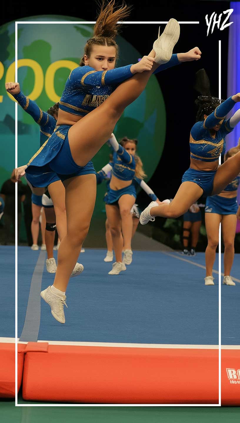 how to teach hurdler cheer jump