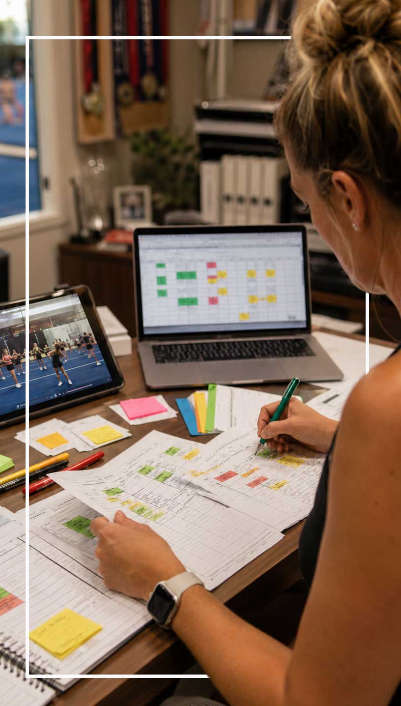 cheer routine planning